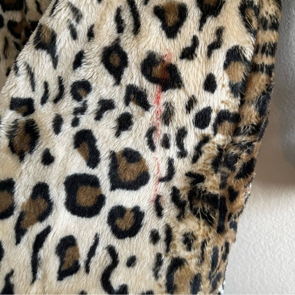 Y2K Cherokee Faux Fur Leopard Mobwife Jacket Retro Womens Size Medium - Picture 7 of 9